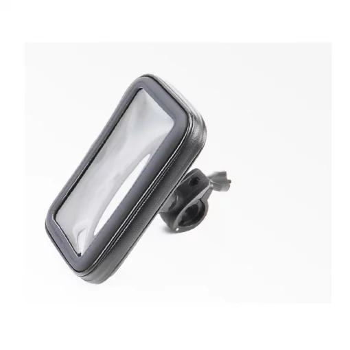 УЦЕНКА Держатель-чехол телефона (L) 155х85х30мм на руль, сенсорная плёнка, влагозащитный, быстросъёмный, (слабое крепление