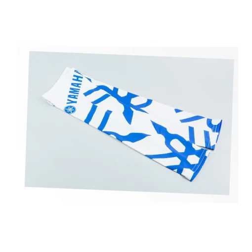 Рукава солнцезащитные S (41-46см), белые с рисунком "Yamaha", ВЕЛОЕКІПІРУВАННЯ, YQ-355198