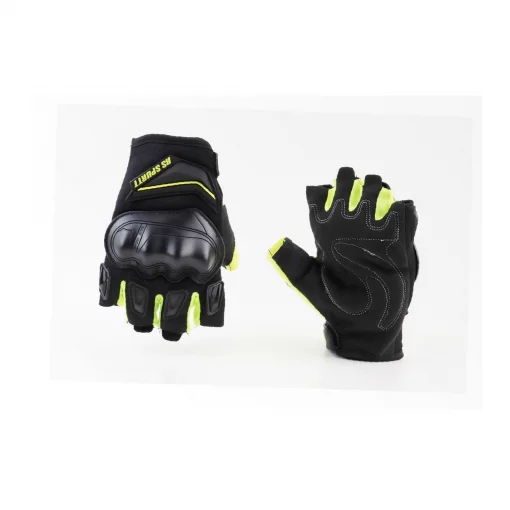 Рукавички мотоциклетні без пальців L, чорно-салатові, мото ЕКІПІРУВАННЯ, YQ-355101