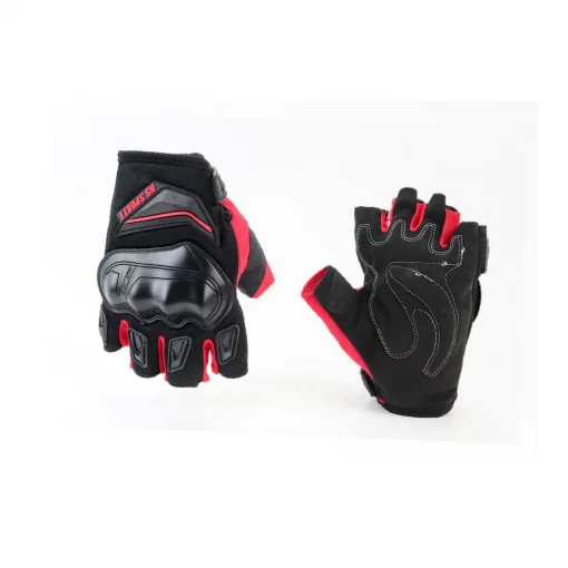 Рукавички мотоциклетні без пальців L, чорно-червоні тип 2, мото ЕКІПІРУВАННЯ, YQ-355106