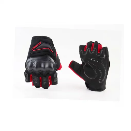 Перчатки мотоциклетные без пальцев XL, чёрно-красные тип 2, мото ЕКІПІРУВАННЯ, YQ-355108