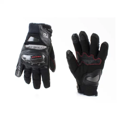 Перчатки мотоциклетные, теплые XL, чёрные (сенсорный палец), (VE-192), мото ЕКІПІРУВАННЯ, YQ-354242