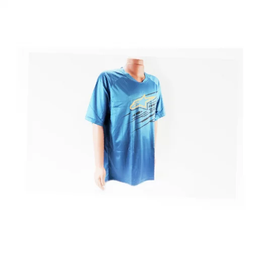 Футболка (Джерси) мужская L-(Polyester 100%), сине-чёрная, тип 2, ВЕЛОЕКІПІРУВАННЯ, YQ-408232