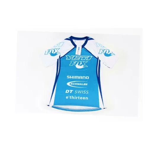 Футболка (Джерси) мужская L-(Polyester 80% / Spandex 20%), бело-синяя, ВЕЛОЕКІПІРУВАННЯ, YQ-408147