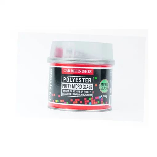 Шпаклёвка среднезернистая полиэфирная с микростекловолокном, зелёная "PUTTY MICRO GLASS", 250g, МОТОХІМІЯ, YQ-304944