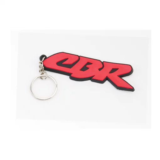 Брелок резиновый "CBR" 87х24мм, красный, поліграфія, YQ-502389