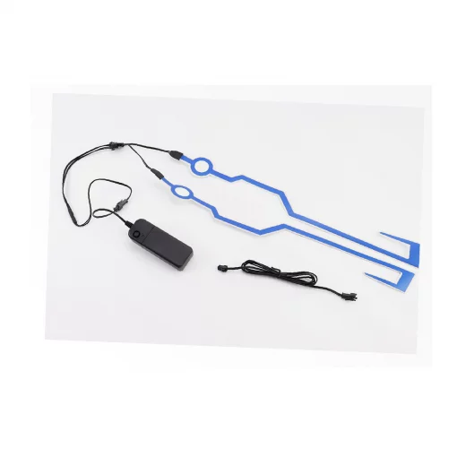 Подсветка LED на мото шлем, 3 режима, синяя (без батареек), ШОЛОМИ, YQ-360332