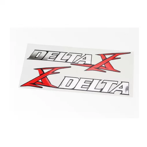 Наклейка "DELTA" на пластик боковой лев./прав. к-кт 2шт (25х6см), DELTA, YQ-502359