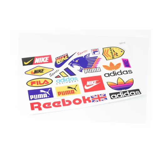 Наклейки набор 17шт "Nike Reebok Adidas PUMA" (26х17см) (0013), поліграфія, YQ-502263
