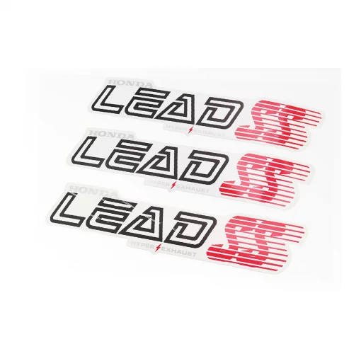 Наклейки набір 3шт "HONDA LEAD &ldquo;SS&rdquo; (30х6см), білий, поліграфія, YQ-502491