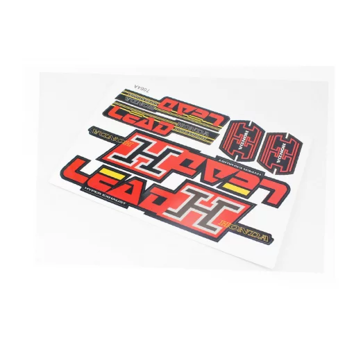 Наклейки набір 6шт "HONDA LEAD", червоні (26х17см) (7064A), поліграфія, YQ-502236