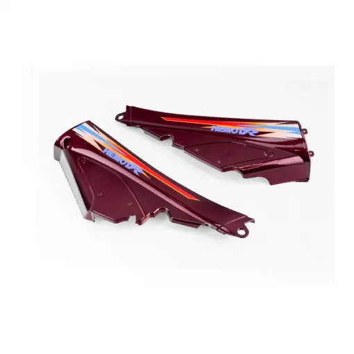 Пластик-бічний середній лівий, правий к-кт 2шт, бордовий з наліпками, ACTIVE, YQ-320415