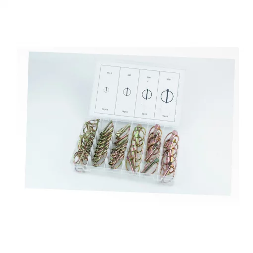 Набор шплинтов с кольцом (L-36,5;d-4,8, L-44,5;d-6,4, L-44,5;d-8, L-45;d-11) 4 вида, 50шт, Різне-м/б, YQ-605032