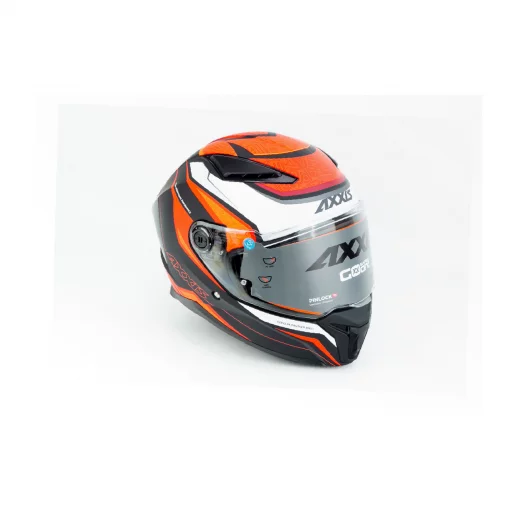 Шлем интеграл (стандарт DOT/ECE), выдвижные очки PANTHER SV THORN М (57-58см), чёрно-оранжевый мат, ШОЛОМИ, YQ-360598