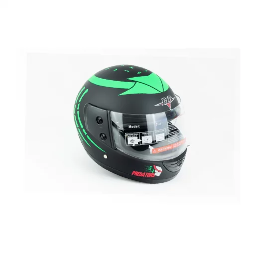 Шолом інтеграл BLD-825A S (55-56см), чорно-зелений "хижак" мат, ШОЛОМИ, YQ-360601