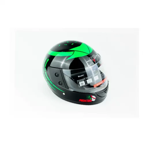 Шлем интеграл BLD-825A XS (53-54см), чёрно-зелёный "хищник", ШОЛОМИ, YQ-330031