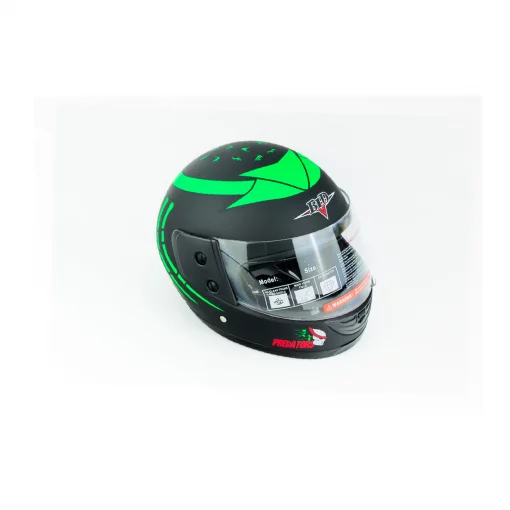Шлем интеграл BLD-825A XS (53-54см), чёрно-зелёный "хищник" мат, ШОЛОМИ, YQ-330241