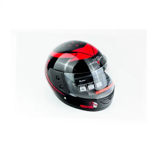 Шлем интеграл BLD-825A XS (53-54см), чёрно-красный "хищник", ШОЛОМИ, YQ-330036