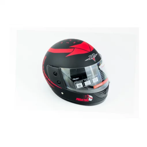 Шолом інтеграл BLD-825A XS (53-54см), чорно-червоний "хижак" мат, ШОЛОМИ, YQ-330561