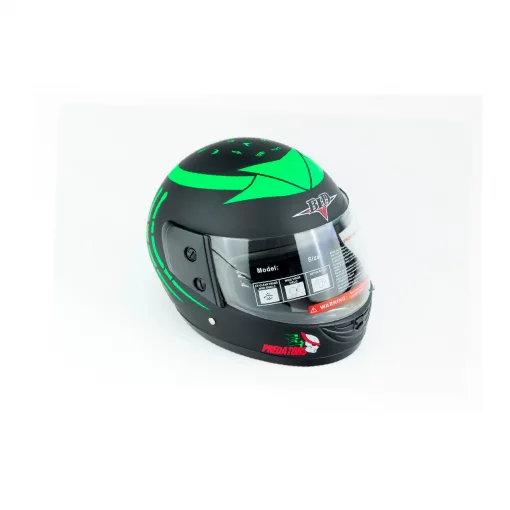 Шлем интеграл BLD-825A М (57-58см), чёрно-зелёный "хищник" мат, ШОЛОМИ, YQ-330033