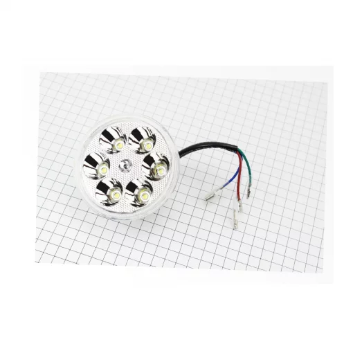 УЦЕНКА DELTA Фары круглой внутренняя часть 6-LED с ободком, 80мм (не горит несколько диодов), DELTA, YQ-338034