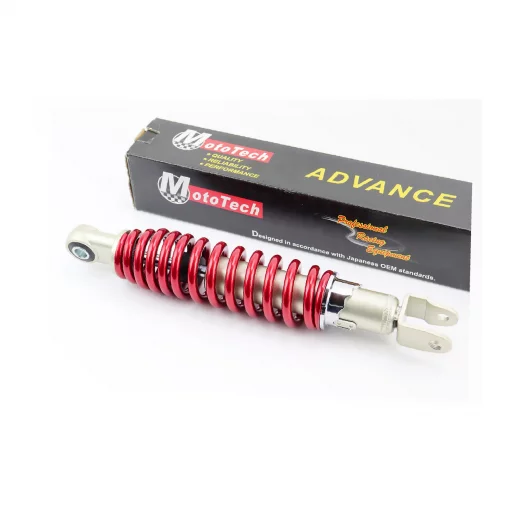 Амортизатор задний GY6/Honda-290мм*D-53мм (втулка 10мм / вилка 8мм) регулир., красный, ЗЧ-СКУТЕР, YQ-339673