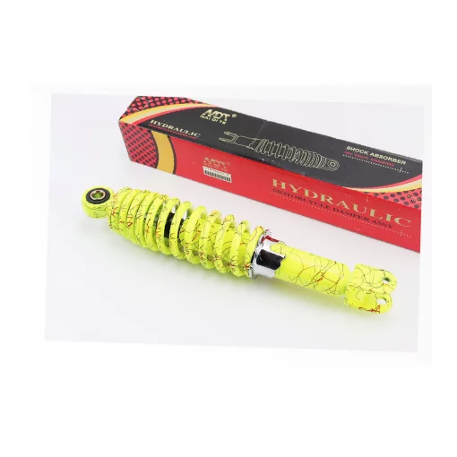 Амортизатор задний GY6/Honda-290мм*D-55мм (втулка 10мм / вилка 8мм) регулир., лимонный "паутина", ЗЧ-СКУТЕР, YQ-315080