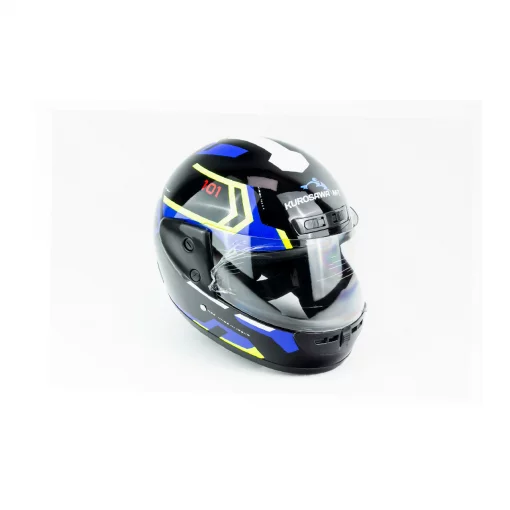 Шлем интеграл HF-101 S, чёрный с рисунком Q275-G, ШОЛОМИ, YQ-360527