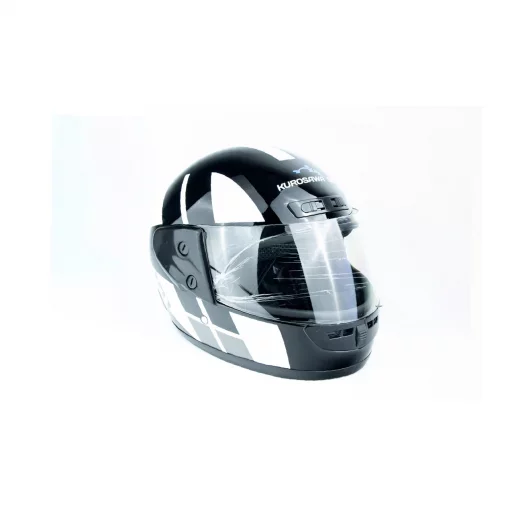 Шлем интеграл HF-101 S, чёрно-белый Q237-W, ШОЛОМИ, YQ-330980