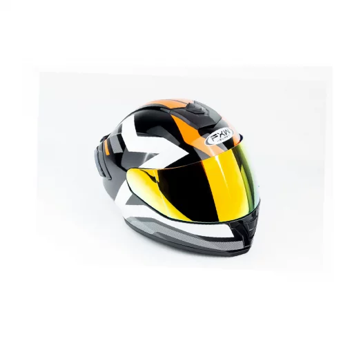 Шлем интеграл HF-126S S (55-56см), чёрно-оранжевый Q257, ШОЛОМИ, YQ-360496