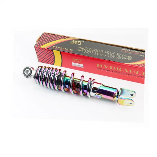 Амортизатор задний GY6/Yamaha-265мм*D-55мм (втулка 10мм / вилка 8мм) регулир., плазма, ЗЧ-СКУТЕР, YQ-328455