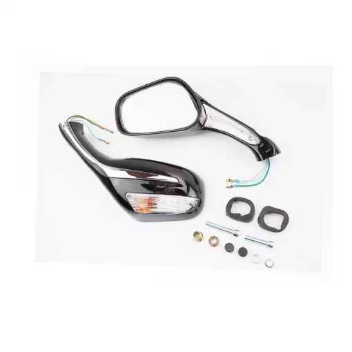 Зеркала к-кт "STORM", чёрные с поворотниками, М8 (ССС-знак качества), ДЗЕРКАЛА, YQ-301040