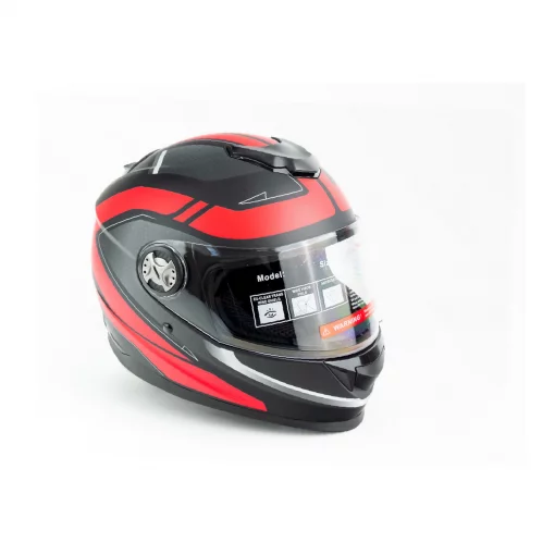 Шлем интеграл М65 L (59-60см), чёрно-красный мат, ШОЛОМИ, YQ-330115