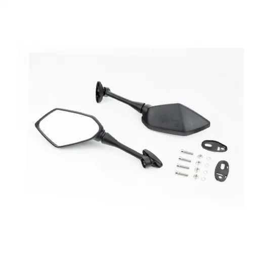 Дзеркала к-кт на мотоцикл "призма" під два болти, чорні тип 3 (ССС-знак якості), ЗЧ-МОТО, YQ-354924