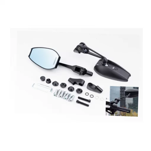 Дзеркала крапля М8/10, універсальні (з регулюванням нахилу), чорні (SH-221-ZX), ДЗЕРКАЛА, YQ-354949