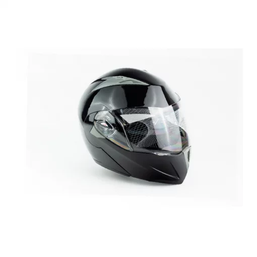 Шлем модуляр с откидным подбородком, выдвижные очки F-158 S (55-56см), чёрный, ШОЛОМИ, YQ-330242