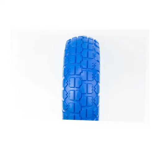 Колесо на тачку "ПЕНОПОЛИУРЕТАН" 3,50-4, пром-подшипники под ось 20мм, сине-оранжевое, ШИНИ, YQ-303872