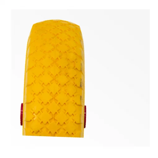 Колесо на тачку "ПІНОПОЛІУРЕТАН" 4,00-6, пром-підшипники під вісь 12мм, жовто-червоне, ШИНИ, YQ-303722