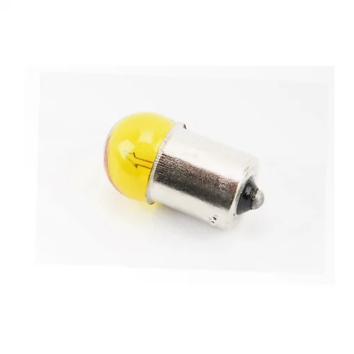 Лампа поворотника BA15S (с цоколем), жёлтая 12V/10W G18, ЛАМПИ, YQ-301063