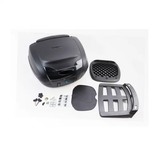 Кофр большой (пластмассовый) 470x415x295мм, крепл. болт-барашек, чёрный матовый YM-0879-B, КОФРИ, YQ-360068