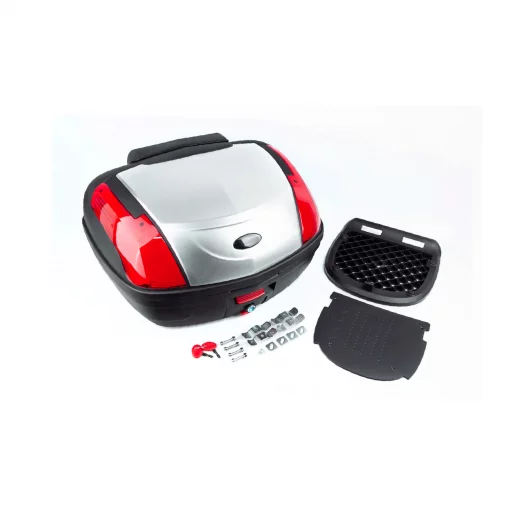 Кофр большой (пластмассовый) 550x420x320мм, крепл. быстросъёмное, серо-чёрный YM-0889WPC, КОФРИ, YQ-360517