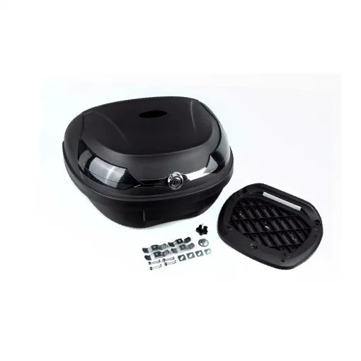 Кофр большой (пластмассовый) 585x430x310мм, крепл. болт-барашек, чёрный матовый YM-0818-B, КОФРИ, YQ-360334