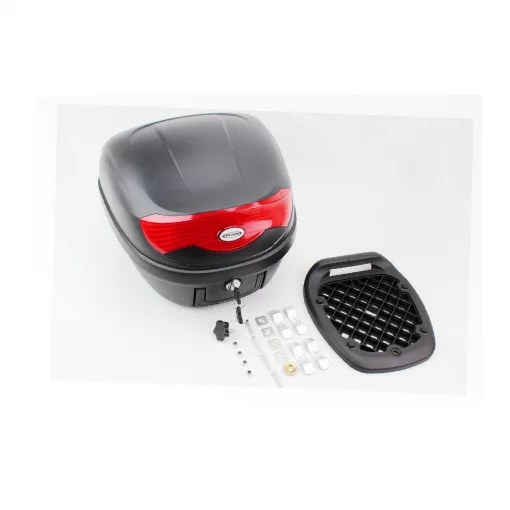 Кофр средний (пластмассовый) 395x395x300мм, крепл. болт-барашек, чёрный матовый HF-808, КОФРИ, YQ-330004