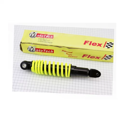 УЦІНКА Амортизатор задній GY6/Yamaha-250мм*D-50мм (втулка 10мм / вилка 8мм) регул., салатовий (нетоварний вид упаковки),