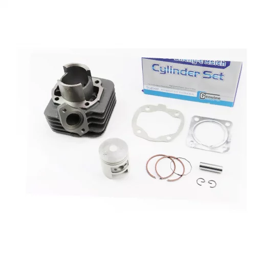 Цилиндр к-кт (цпг) Honda TACT AF09/AF16 50cc-41мм (палец 10мм, крепление глушителя 47мм), синяя коробка, YQ-308829