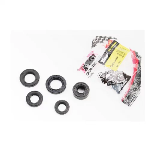 Сальники к-кт 5шт (11,6x24x10; 12x21x4; 13,7x24x5; 17x29x5; 18,9x30x5) двигателя, 70cc, DELTA, YQ-318015