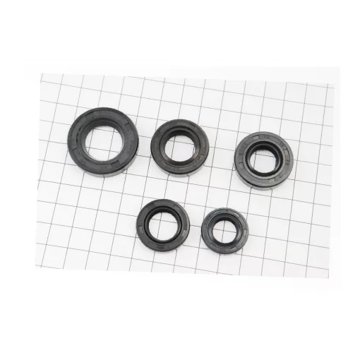 Сальники к-кт 5шт (12x22x5; 14x28x7; 15x25x5; 16x28x7; 20x34x7) двигуна, CB-200cc, Viper-125-150J, YQ-321249