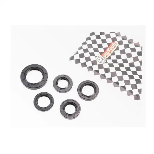 Сальники к-кт 5шт (16,4x30x5; 17x30x5; 19,8x30x5; 20x32x6; 27x42x7) двигателя, 50-100сс 4Т, YQ-309783