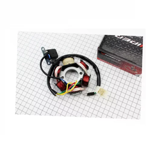 Статор магнето (генератора) (6 котушок роз'єм "мама 4+1") висота 31мм, 50-100сс 4Т, YQ-349198