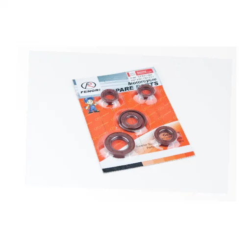 Сальники к-кт 6шт (15,6x25,5x7-2шт; 17x30x5; 20x31x7; 24x40x7; 34x39x3) двигателя, Honda DIO, коричневые, YQ-363245